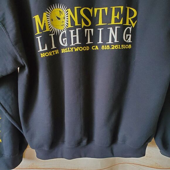 Hoodie Mens XL Custom Wrestling Design Monster Lighting Company Movie Hollywood - Picture 6 of 14